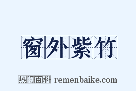 窗外紫竹是什么意思的图片